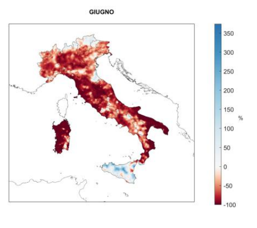 carenza di pioggia in italia a giugno