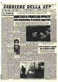 Il Corriere della Sera annuncia l’arresto di Ippolito