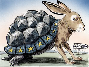 Europa a due velocità. Credit: The Economist. 