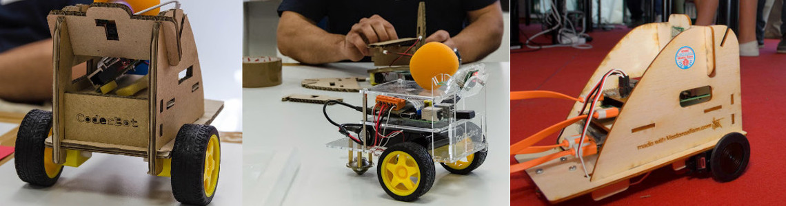 La costruzione di Coderbot, il robot programmabile orientato alla didattica. 