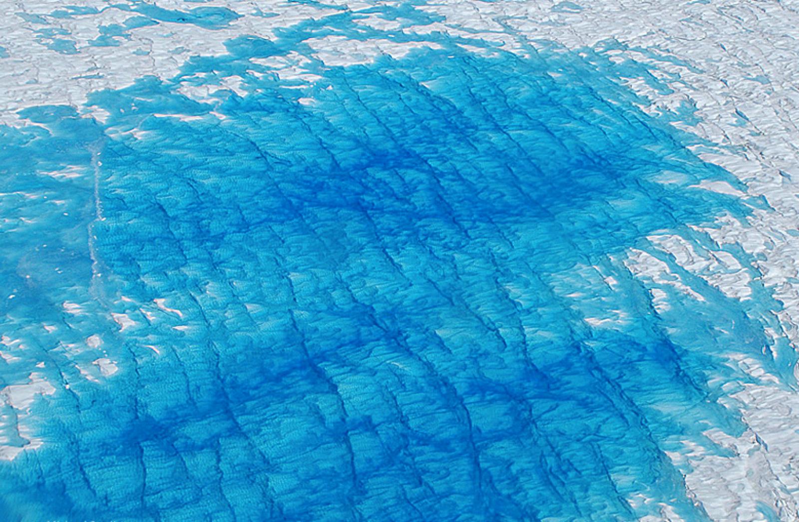 Greenland melt pond (NASA ICE)
