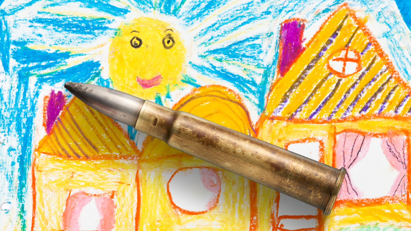 Proiettile su disegno infantile