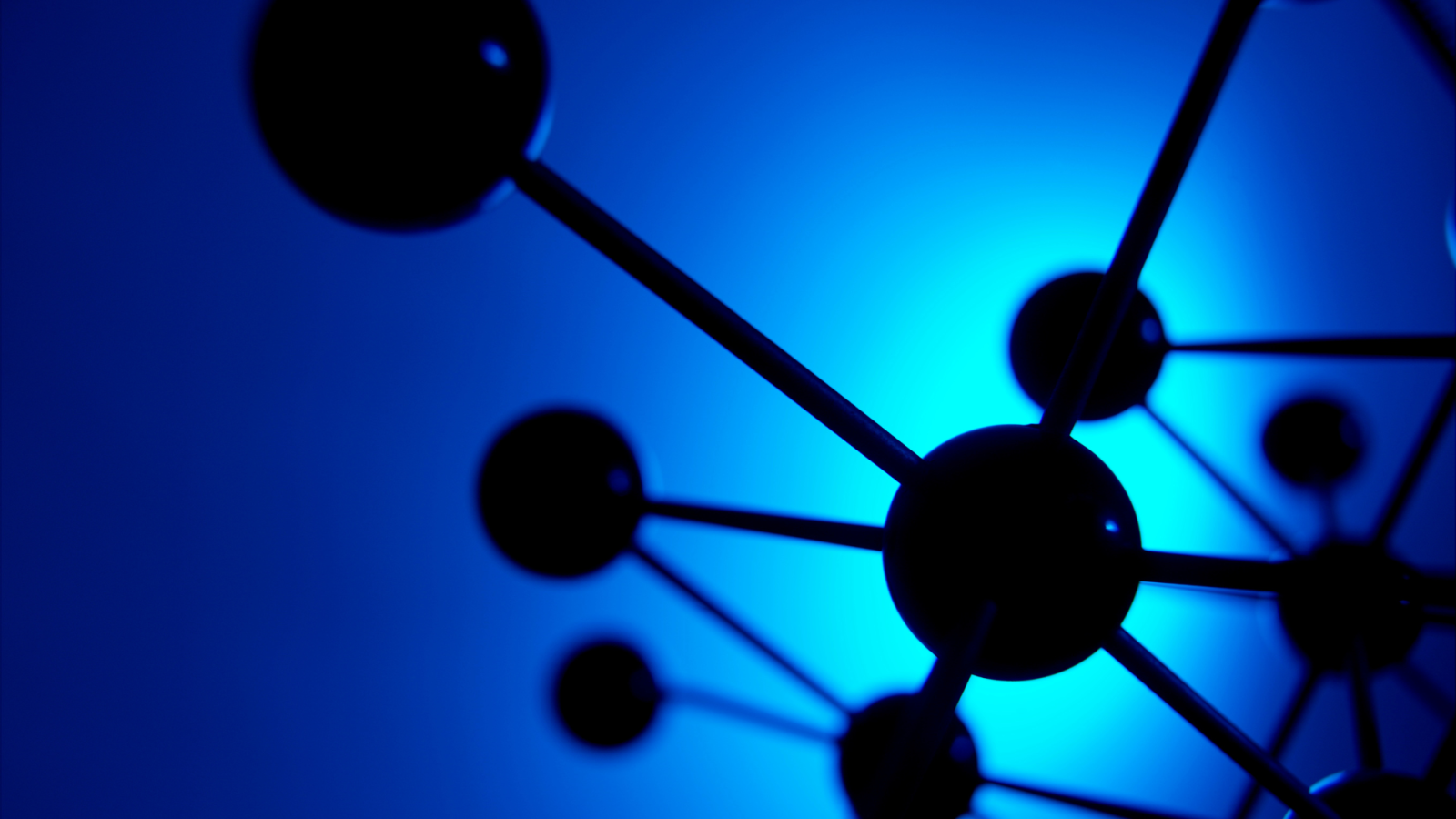 modello di molecola visto in controluce