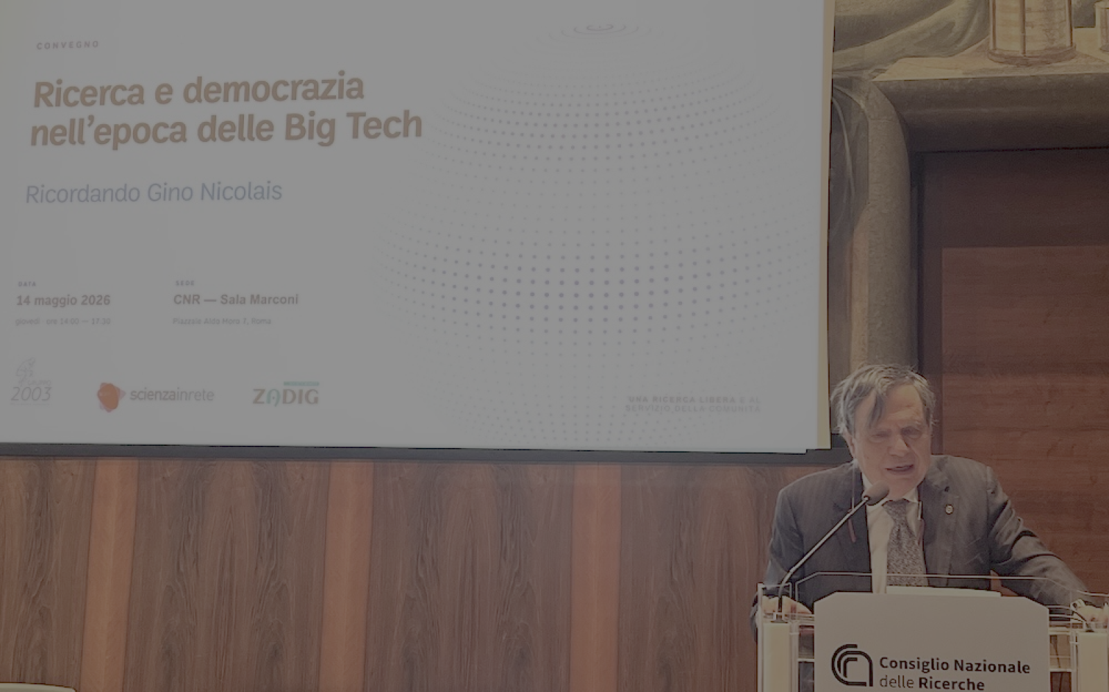 Giorgio Parisi al convegno di Roma