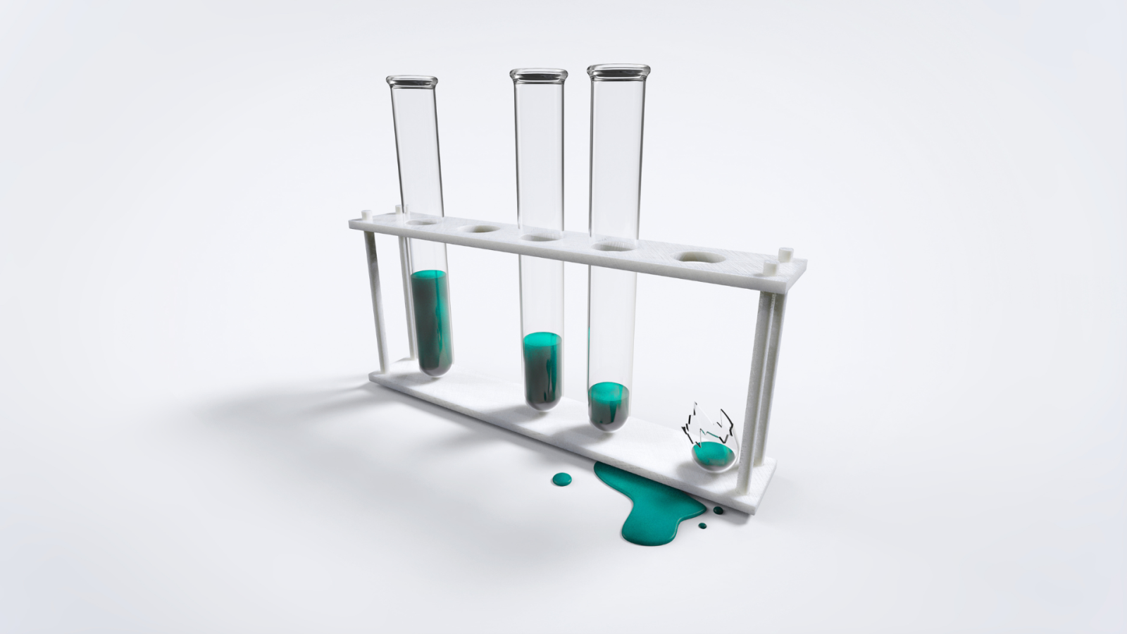 provette di cui una rotta