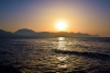 tramonto sul mare