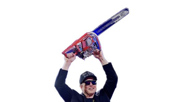 Musk agita una motosega