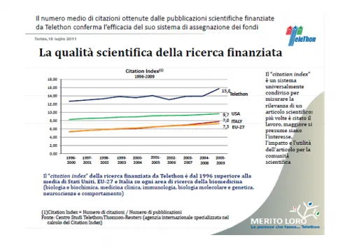 La qualità scientifica della ricerca finanziata La qualità scientifica della ricerca finanziata