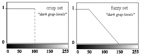 Figura 1: Classificazione di un’immagine scura a partire dal livello di grigio. Due sole classi (approccio standard) o infinite?