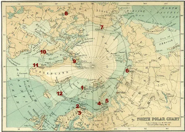 Le prime 12 Stazioni di Ricerca nell’Artico, 1882 - NOAA Arctic Research Office