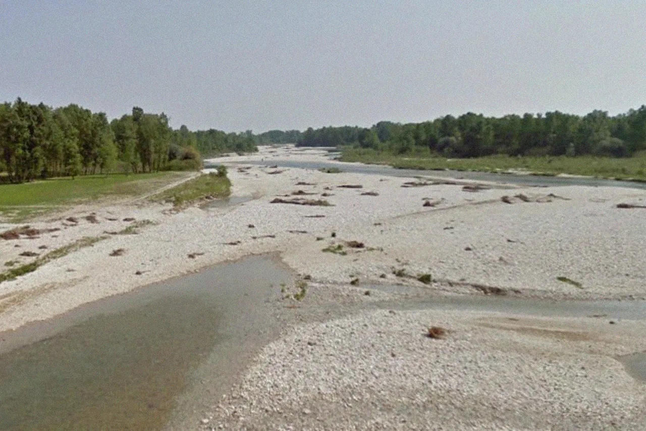 Piave River in Cimadolmo (Treviso)
