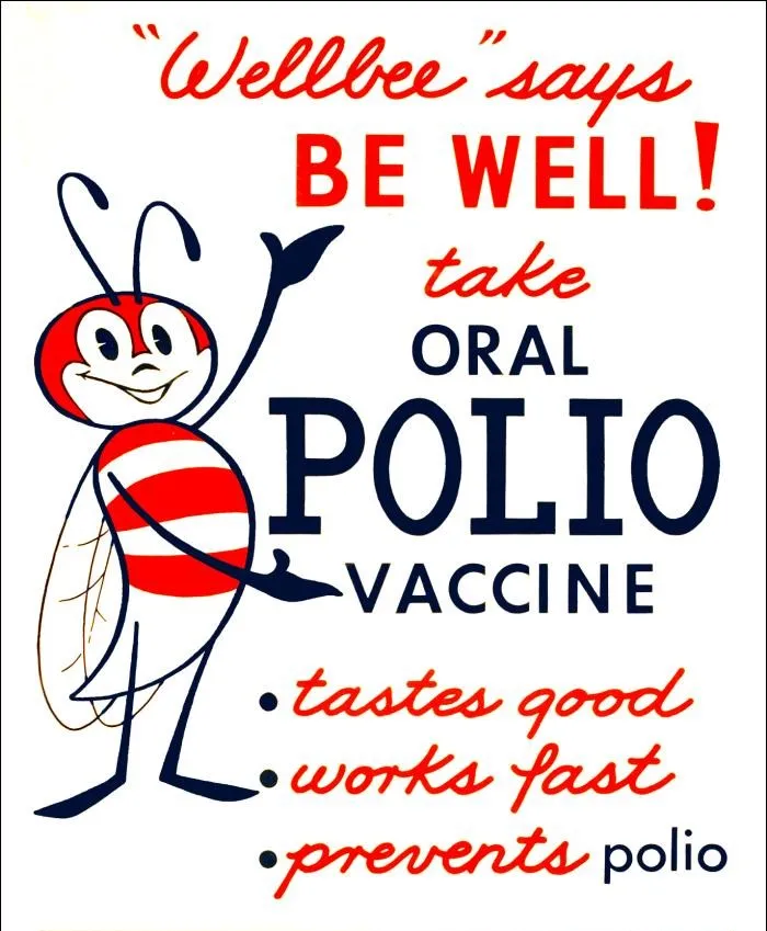 Il poster usato dai CDC statunitensi nella campagna vaccinale per sponsorizzare il Sabin