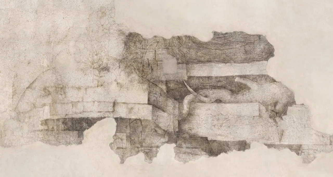 Milano, Castello Sforzesco, Sala delle Asse - Monocromo (particolare della radice), post 1498. © Comune di Milano, tutti i diritti riservati (Foto Mauro Ranzani 2015)