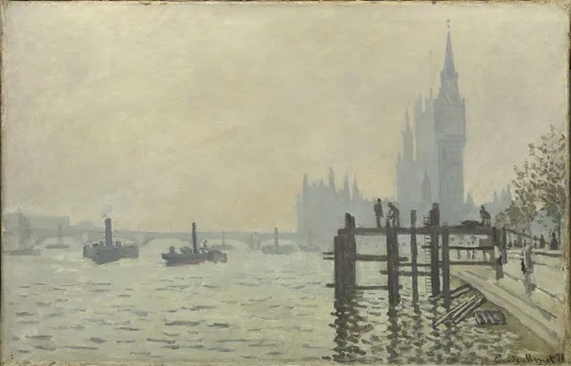 Figura 4 Claude Monet, La Tamise à Westminster, olio su tela (London National Gallery)