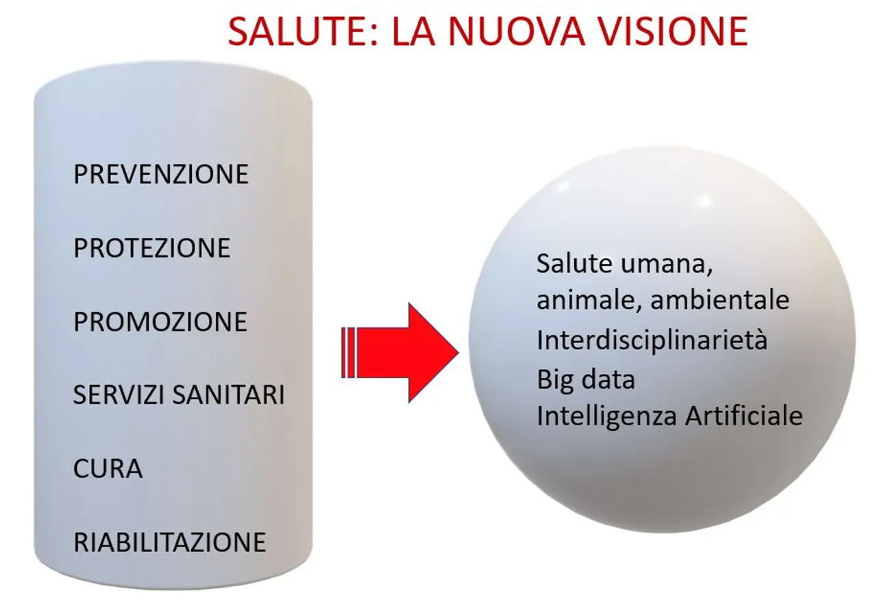 Figura 2. Dalla visione ‘classica’ della salute al nuovo paradigma della salute articolato secondo One Health