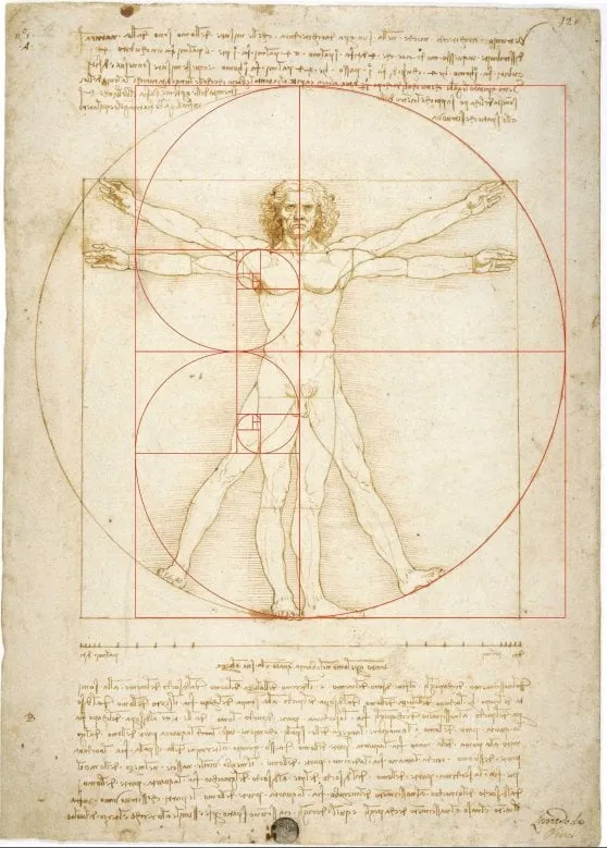 Una delle possibili applicazioni della sezione aurea nell’Uomo vitruviano