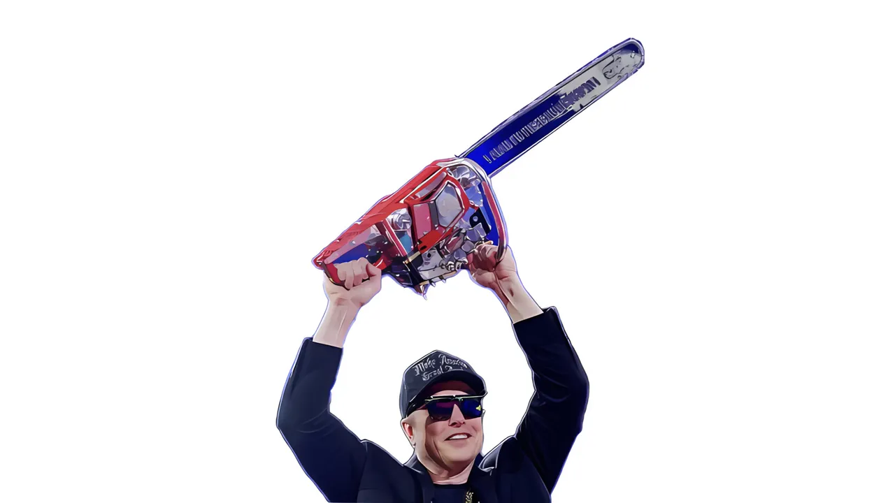 Musk agita una motosega