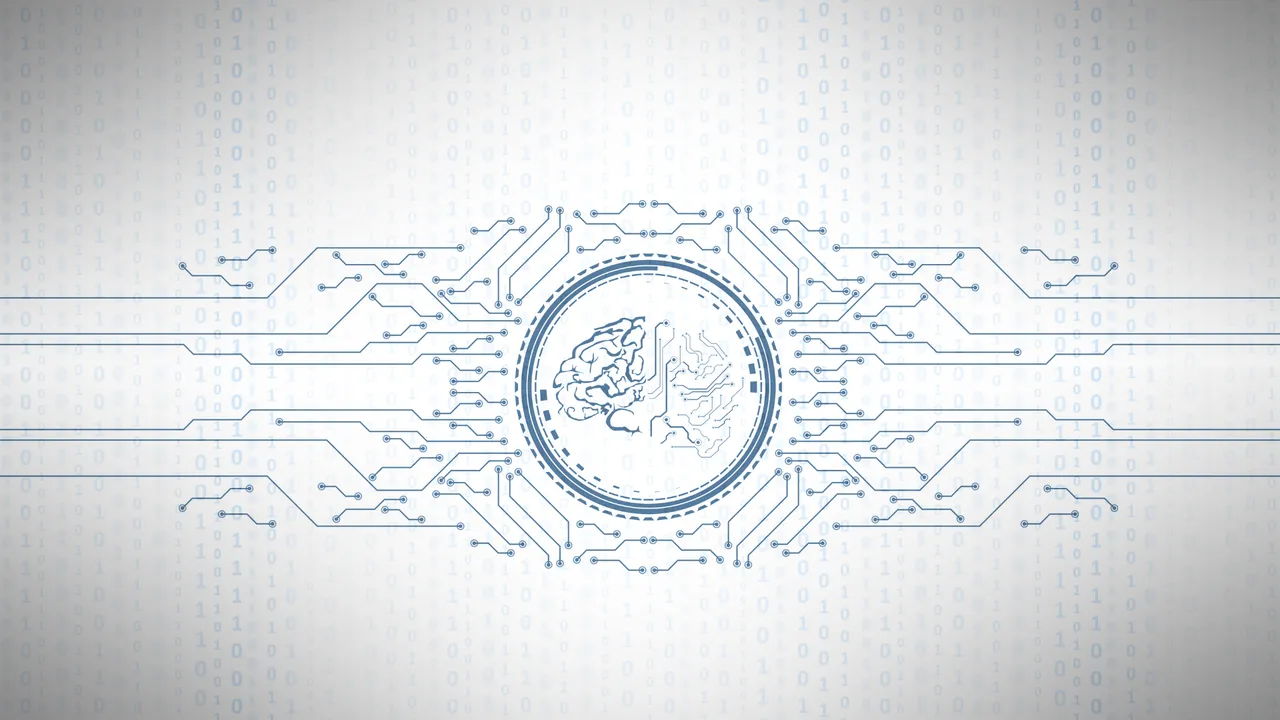 grafica con cervello e chip