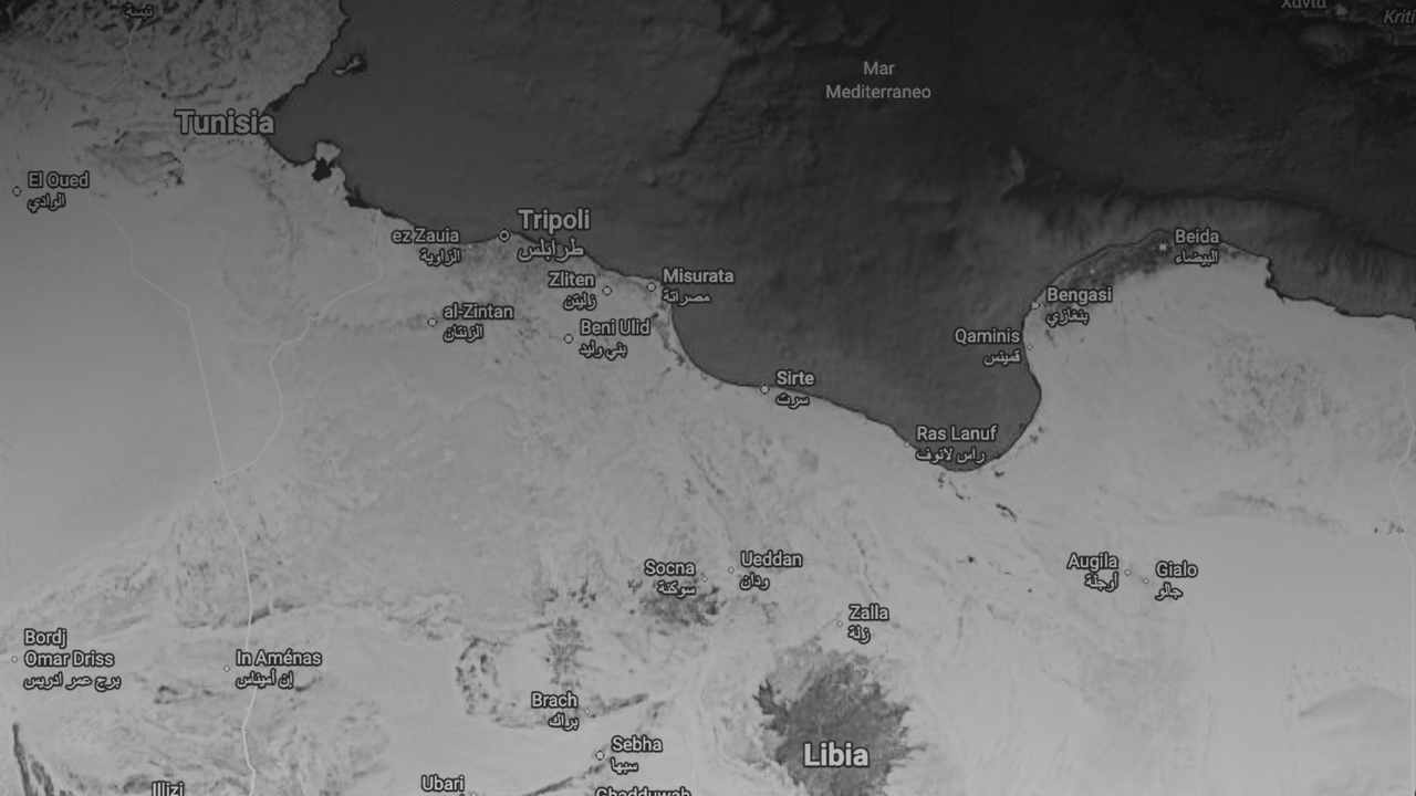 mappa della regione tra tunisia e libia