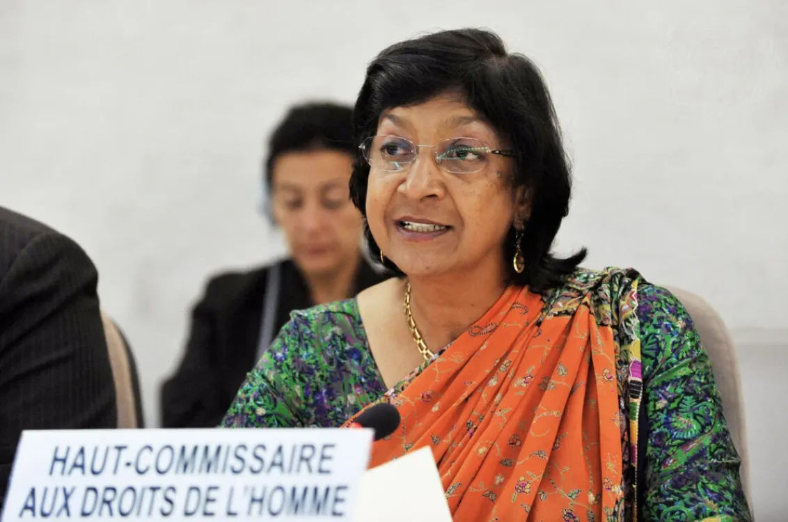 Navi Pillay quando era Alta commissaria delle Nazioni Unite per i diritti umani