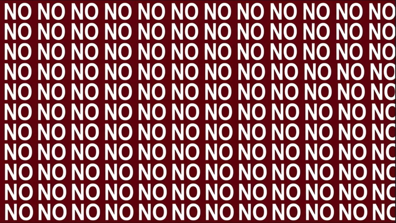 Pattern formato dalla ripetizione della parola "no"