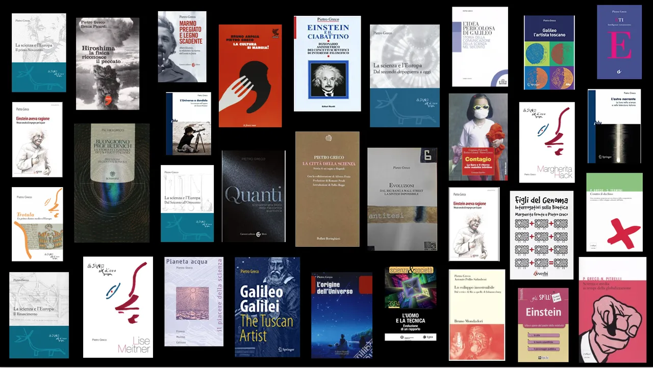 Copertine dei libri di Pietro Greco