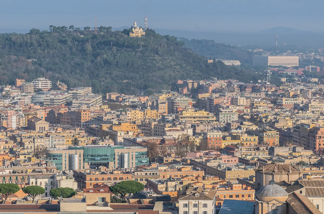 Veduta dei tetti di Roma