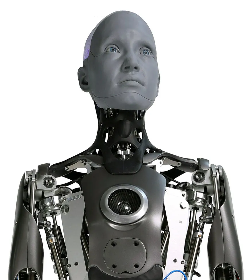 Il volto del robot umanoide Ameca