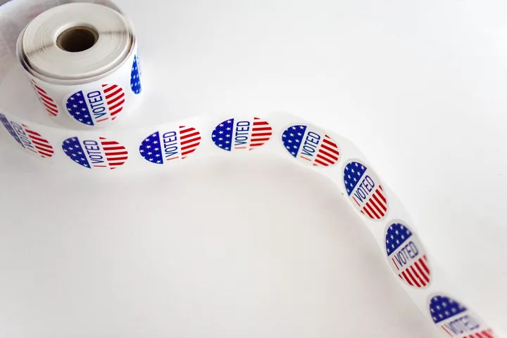 'I voted' sticker