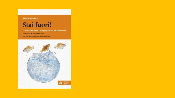 Copertina del libro di Alessandro Foti "Stai fuori!" su fondo giallo