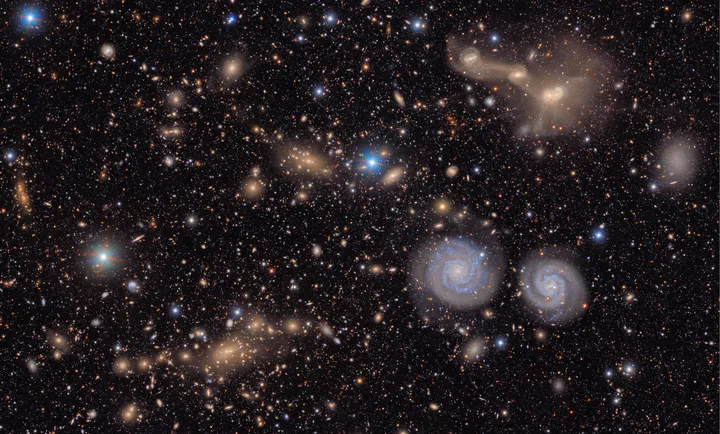 immagine delle galassie fotografata dal telescopio Vera Rubin