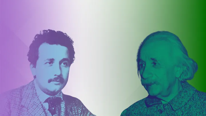 Einstein nel 1905 e nel 1949